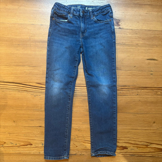 Gap dark wash girlfriend fit straight leg adjustable girl jeans SIZE 8