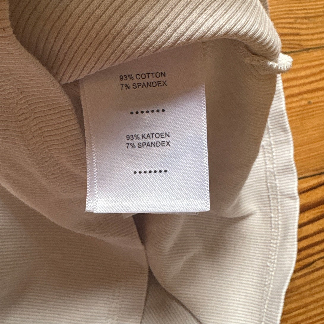 Harley Davidson ivory ribbed black lettering tank top SIZE S