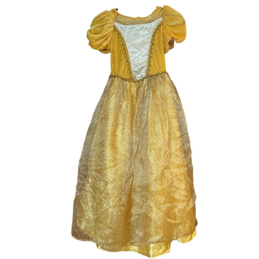 Disney Cinderella Beauty and Beast yellow princess adult costume gown SIZE OS