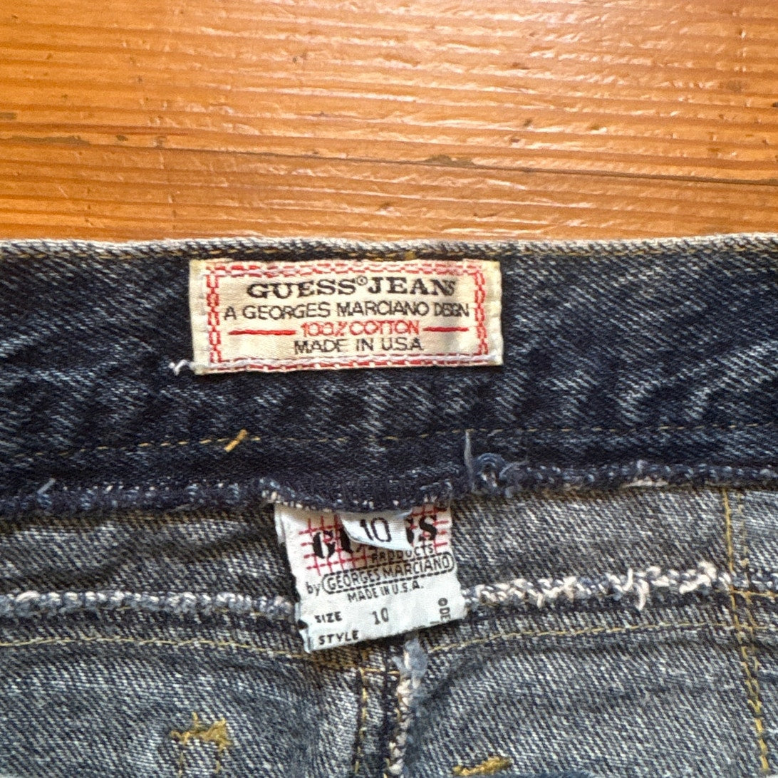 Guess Jeans vintage high waisted dark wash denim youth pencil skirt SIZE 10