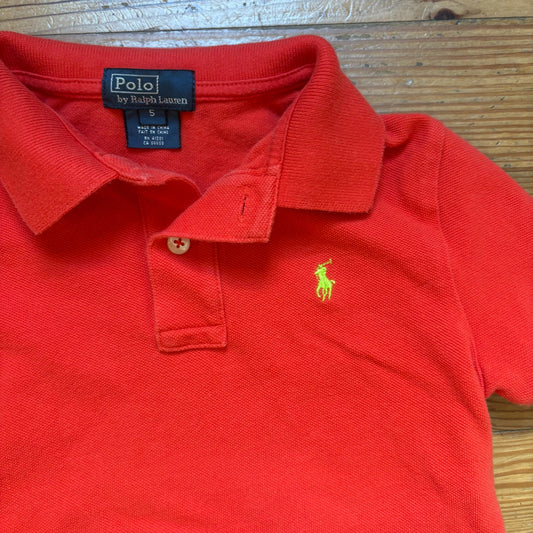 Polo Ralph Lauren red lime green pony short sleeve cotton polo shirt SIZE 5