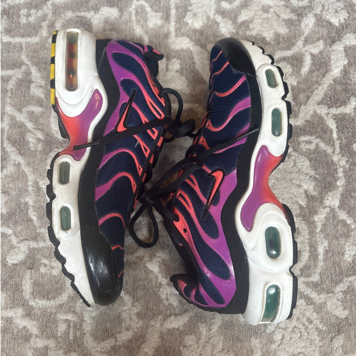 Nike Air Max Plus GS blue purple lace youth sneakers SIZE 4.5