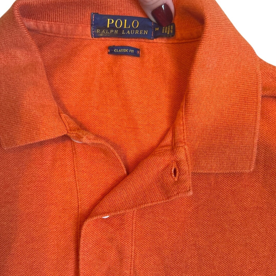 Polo Ralph Lauren orange classic fit cotton short sleeve mens polo shirt SIZE M