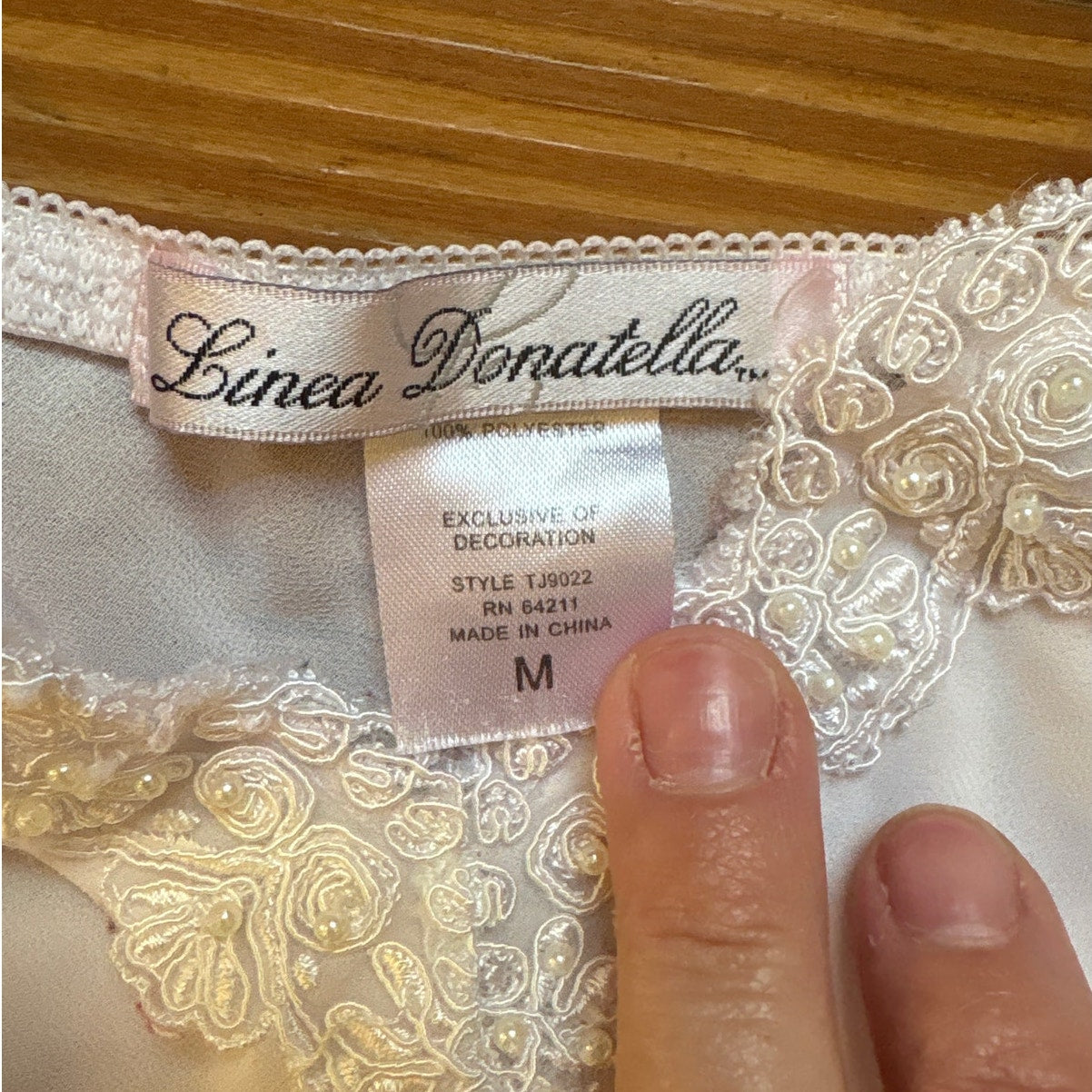 Linea Donatella light pink ruffle sleeve lace high low sheer slip dress SIZE M