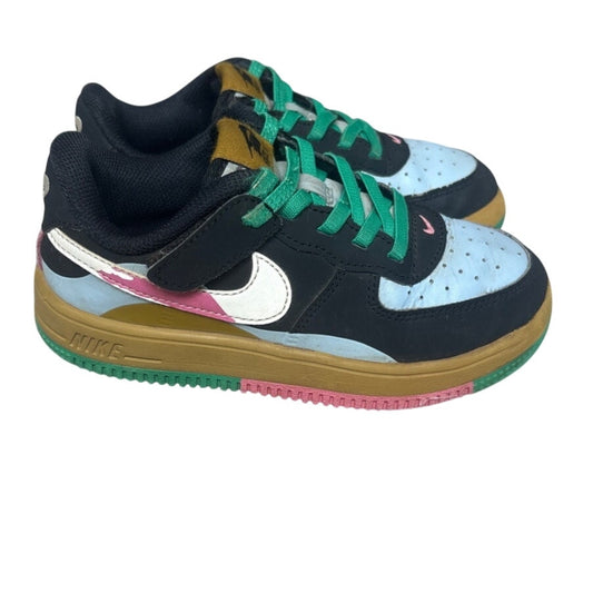 Nike Air Force 1 Low LV8 black color block easy on youth sneakers SIZE 12