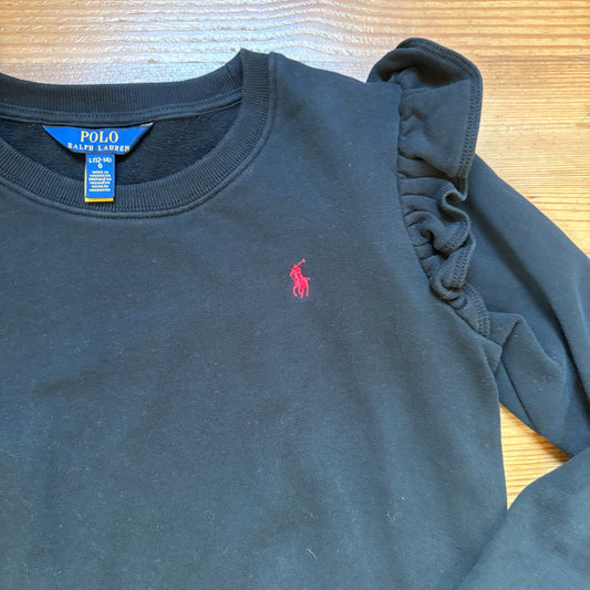 Polo Ralph Lauren black red checkered long sleeve sweater dress SIZE 12