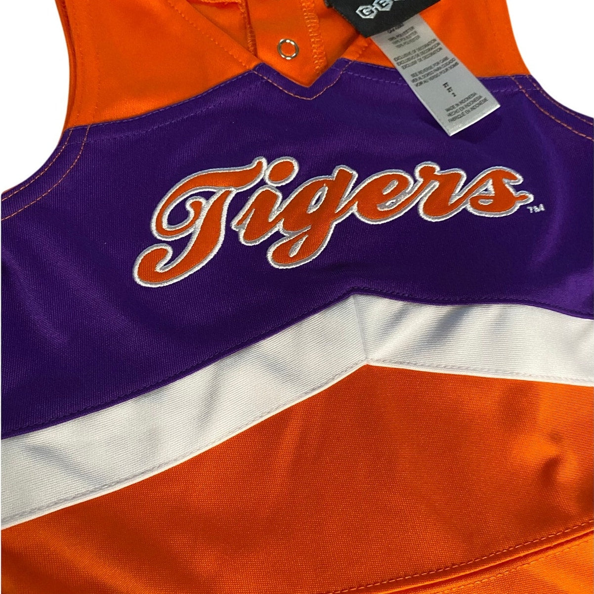 GEN 2 Clemson Tigers orange purple cheer tank uniform SIZE 2T