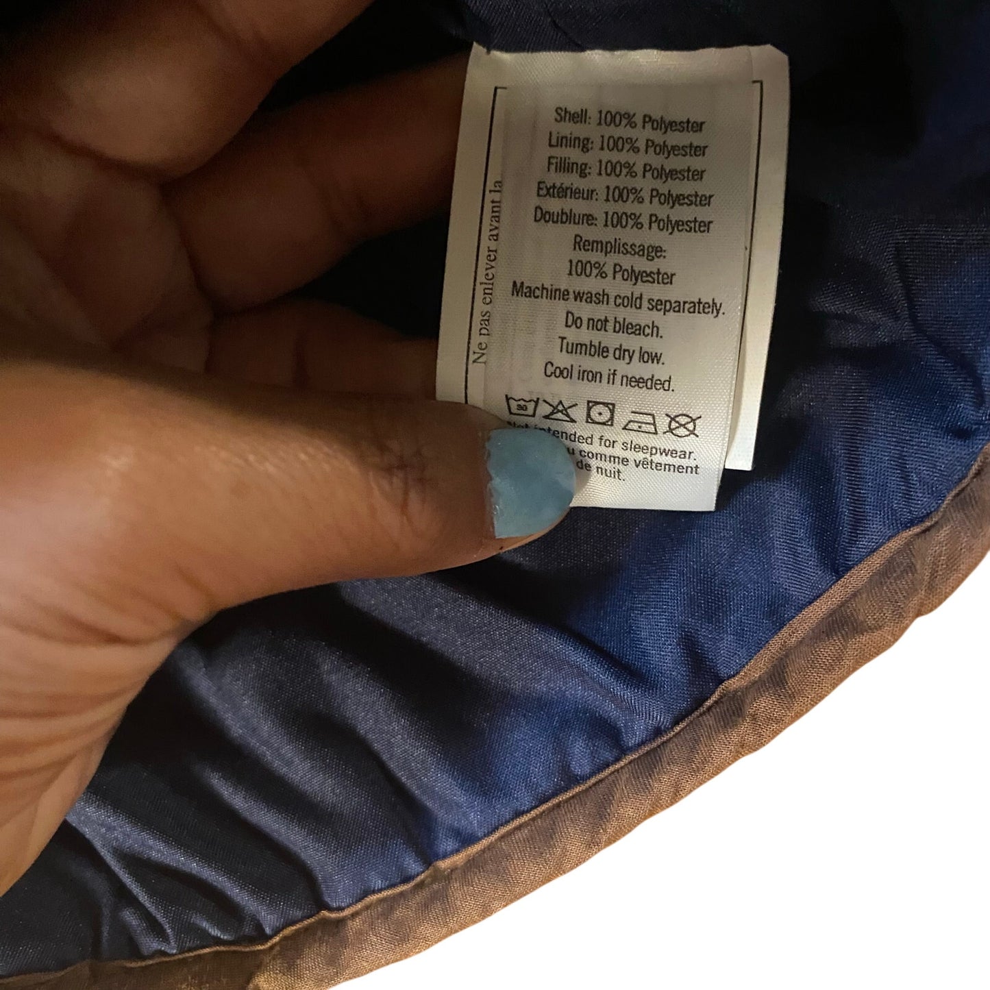 Janie and Jack dark blue quilted brown trim peplum snap vest SIZE 12-18M