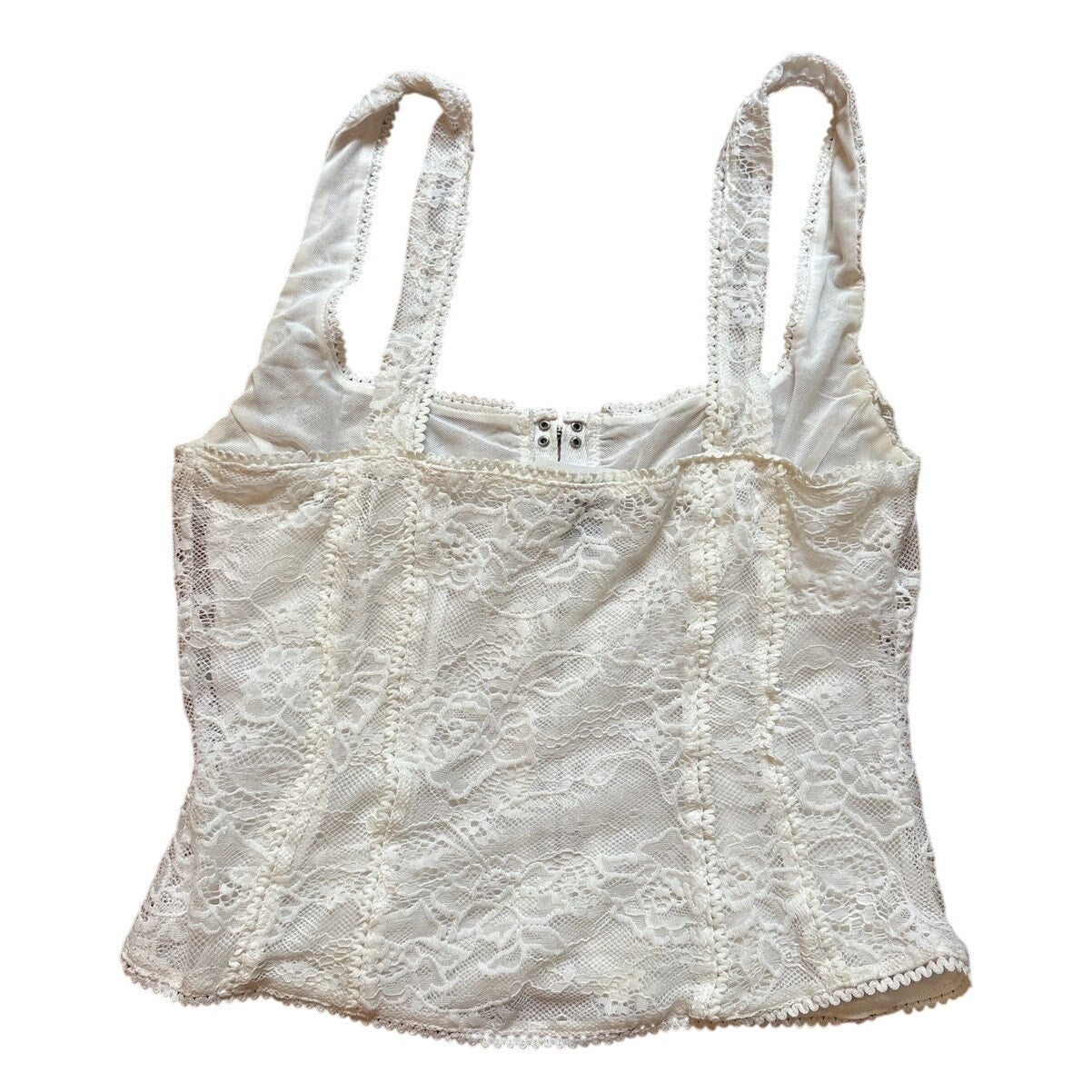 Princess Polly white lace corset clasp front tank top SIZE 4