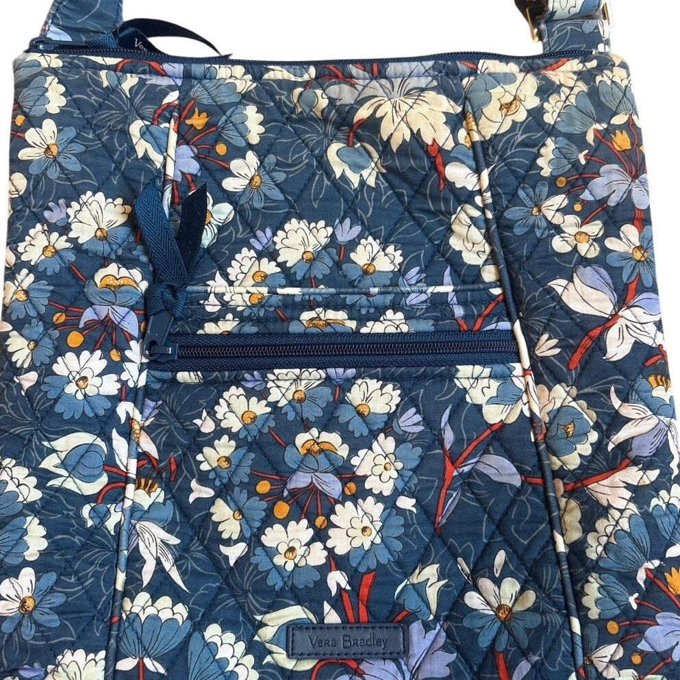 Vera Bradley blue Floral Burst Hipster adjustable shoulder bag