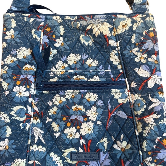 Vera Bradley blue Floral Burst Hipster adjustable shoulder bag