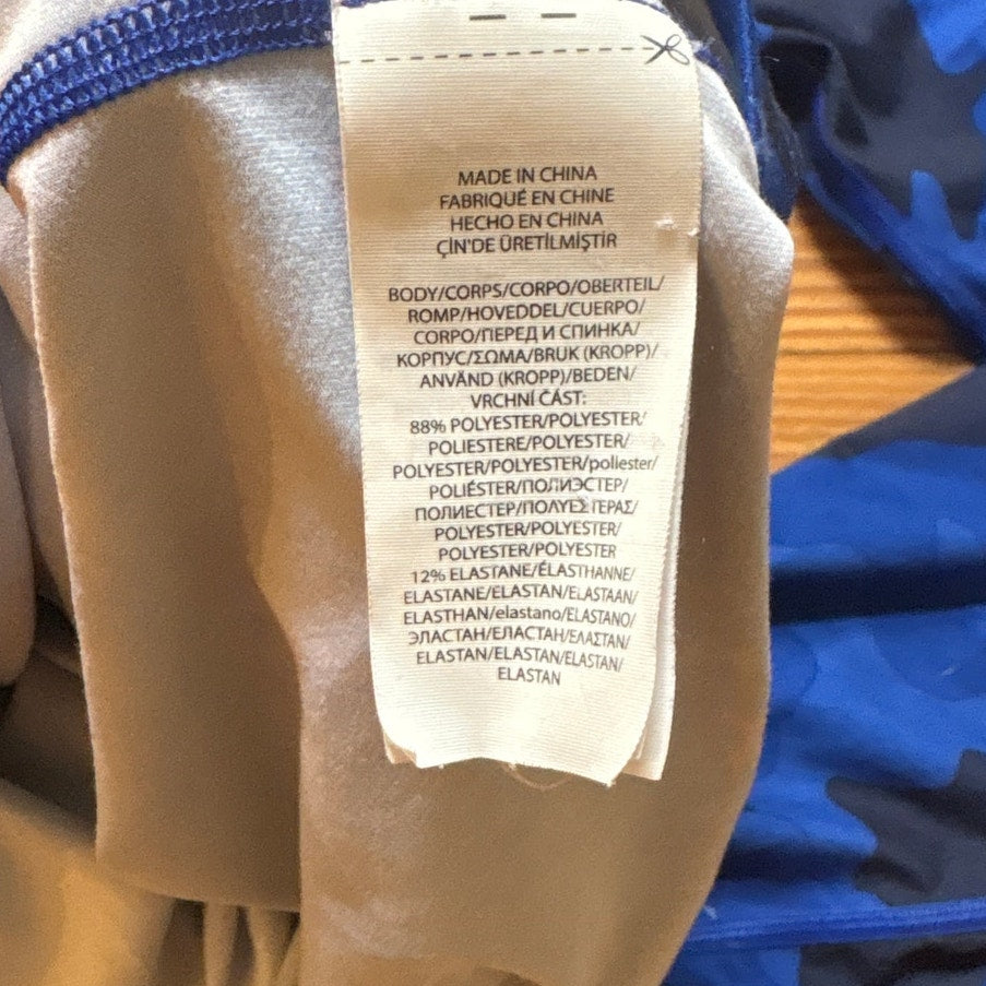 Polo Ralph Lauren Golf blue camo quarter zip polyester long sleeve shirt SIZE XL