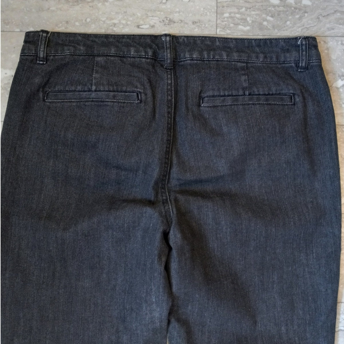 Ralph Lauren black denim mid rise straight leg jeans SIZE 8