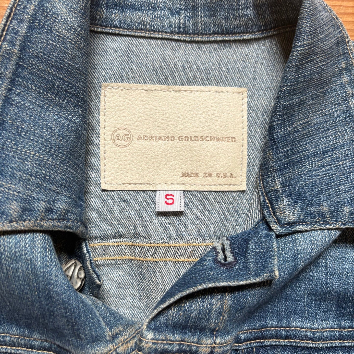 Adriano Goldschmied Robyn dark wash denim jean jacket SIZE S