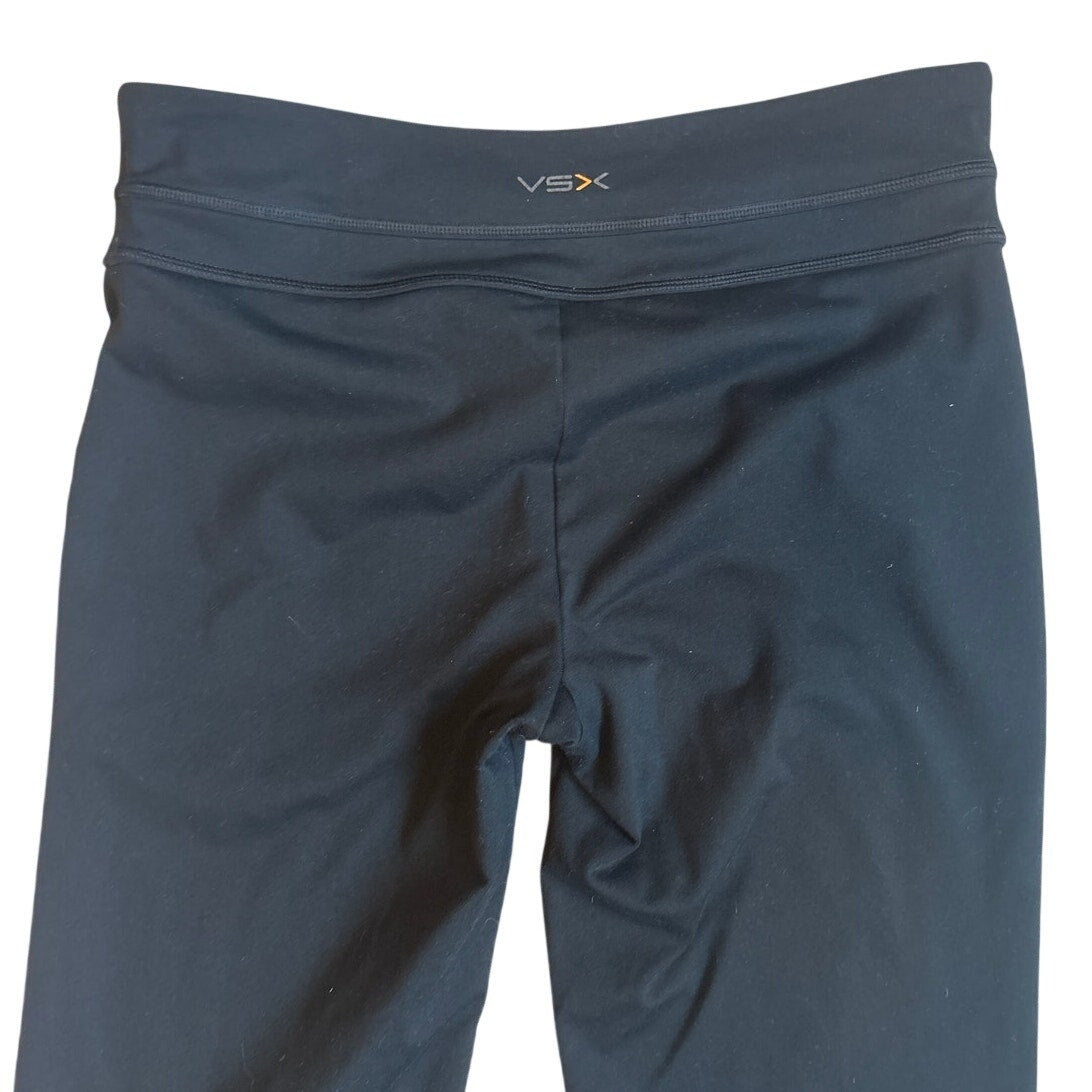 Victoria's Secret black flare leg pull on mid rise leggings SIZE S