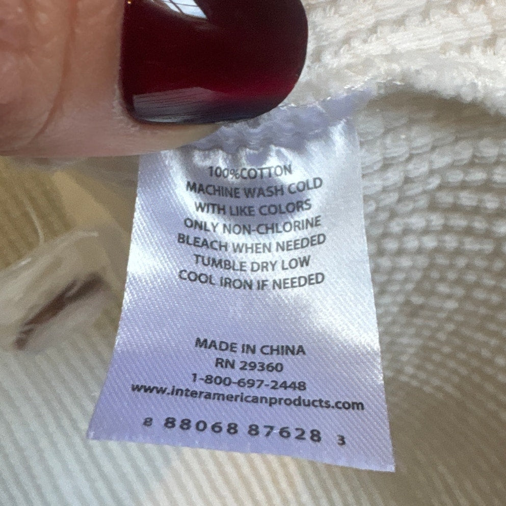 Dip cream waffle knit button down long sleeve shirt SIZE 3X