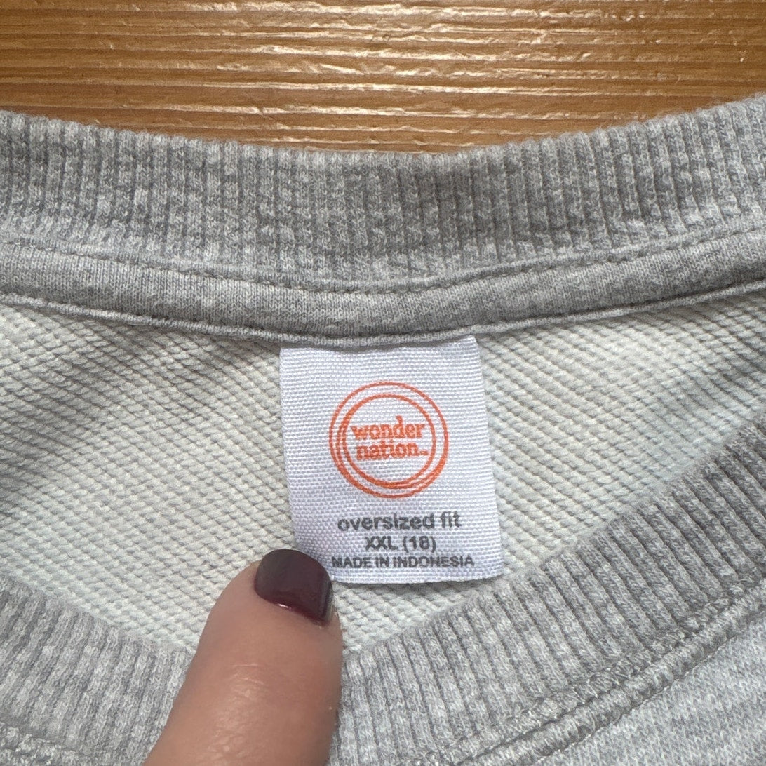 Wild Fable light gray California crew oversized sweater SIZE XXL