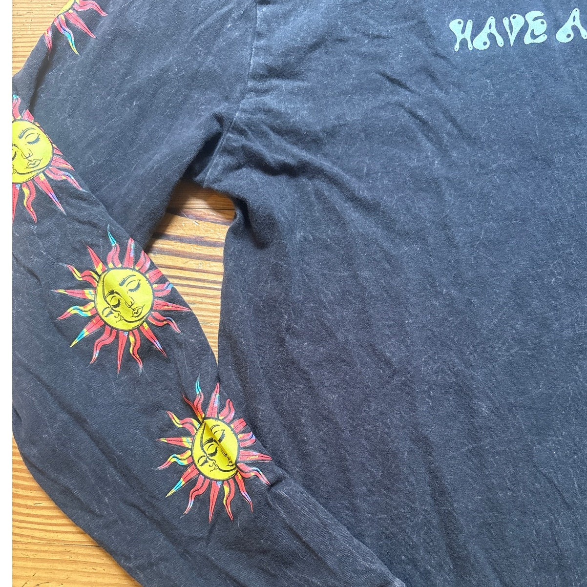 PacSun vintage black Nice Trip sun long sleeve shirt SIZE M