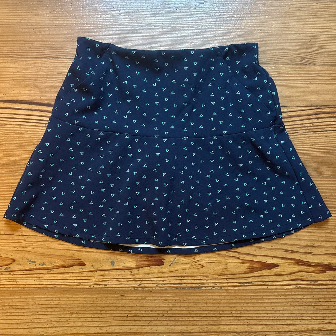 Polo Ralph Lauren navy blue geometric green triangle womens golf skirt SIZE XS