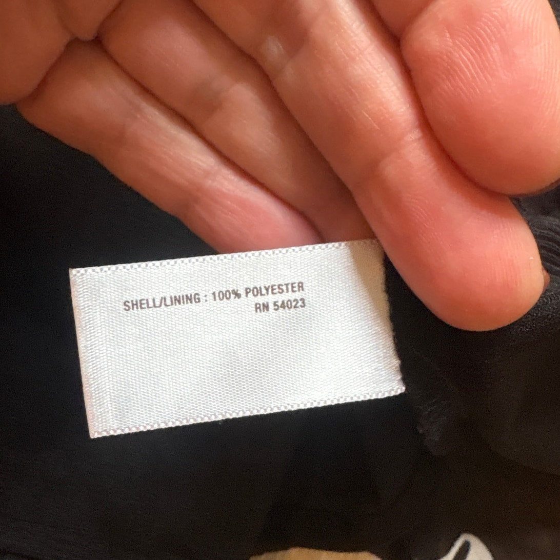 Old Navy black tiered chiffon babydoll ruffle bow mini dress SIZE M