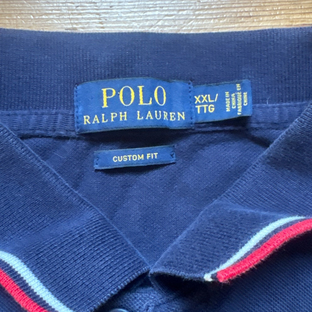 Polo Ralph Lauren USA blue short sleeve custom fit polo shirt SIZE XXL