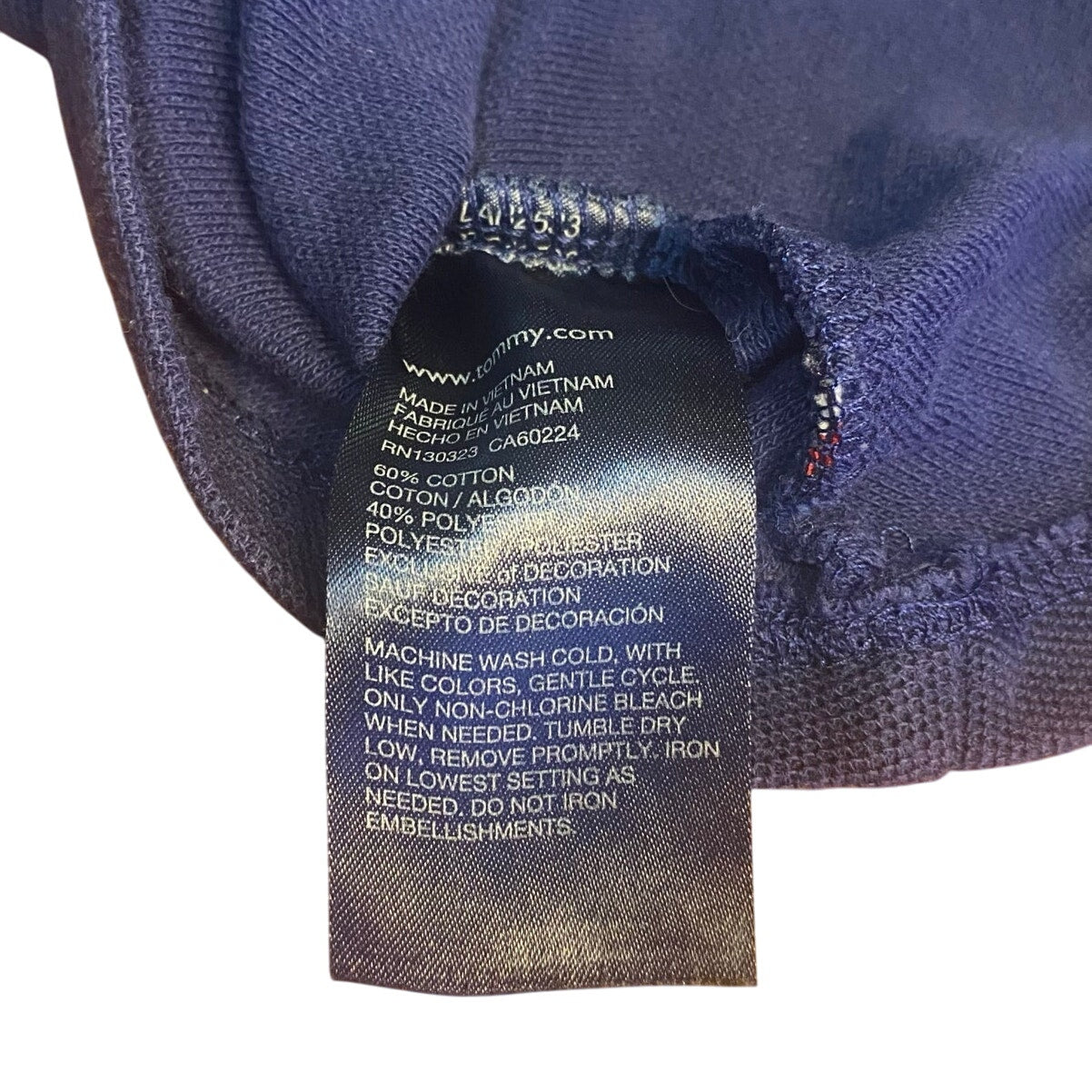 Tommy Hilfiger blue large logo short sleeve drop waist girls dress SIZE 4T