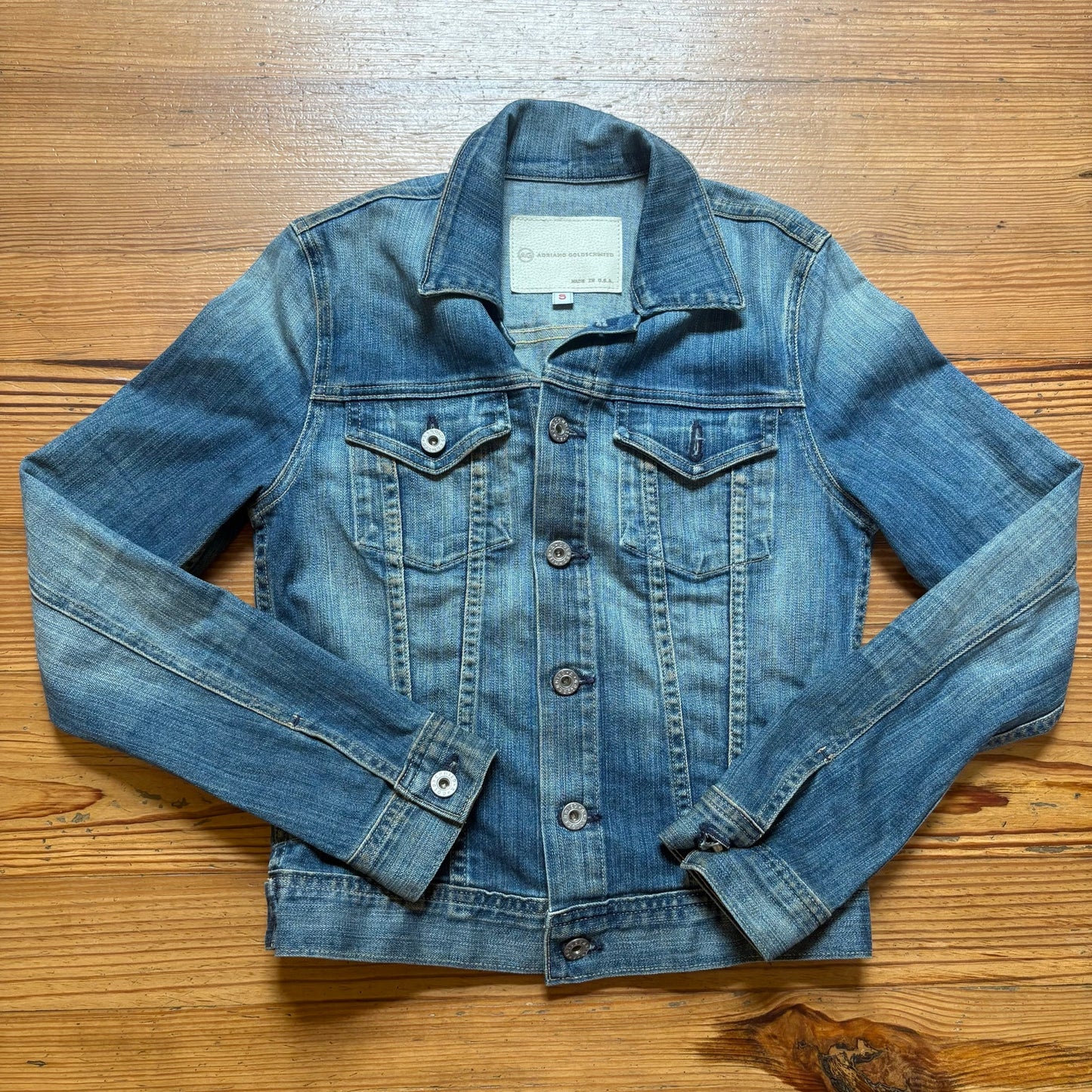 Adriano Goldschmied Robyn dark wash denim jean jacket SIZE S