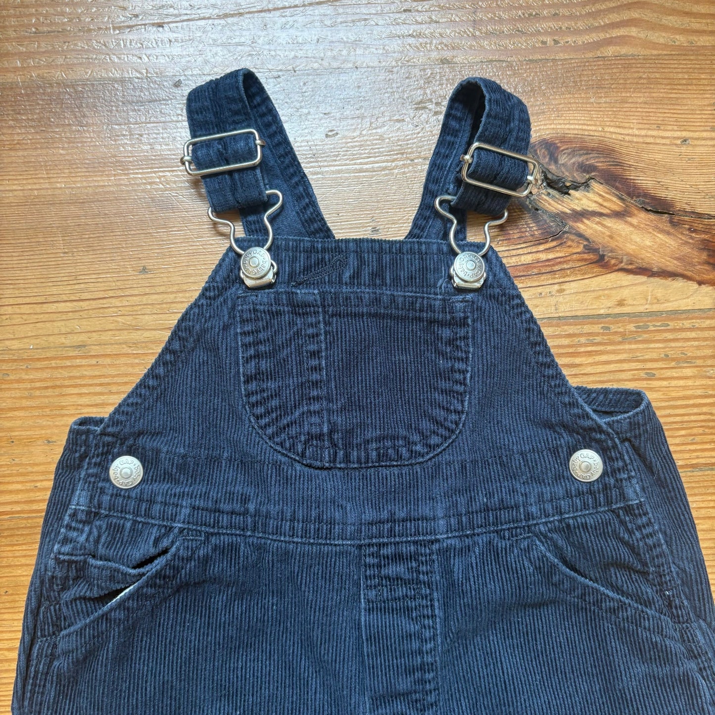 Gap dark blue corduroy adjustable toddler overall pants SIZE 3-6M