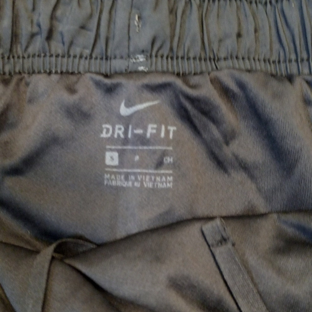 NWT Nike Dri Fit gray black standard fit lined womens running shorts SIZE S