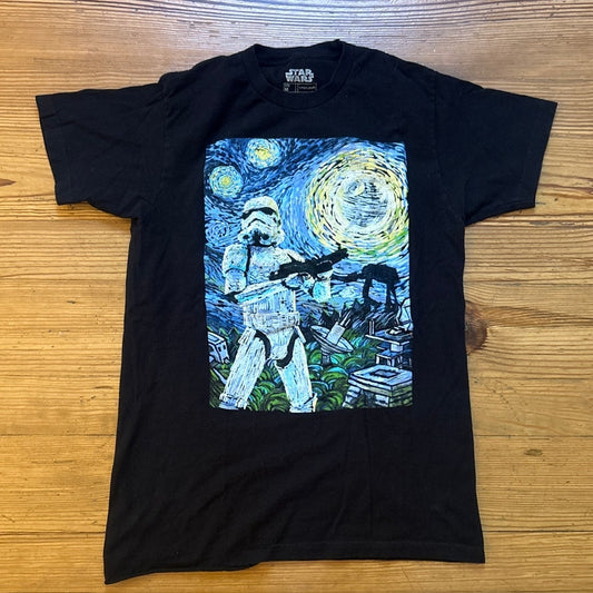 Star Wars Van Gogh Starry Night graphic short sleeve shirt SIZE M