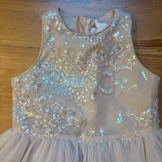 JB Kids light pink sequin tulle bottom sleeveless toddler formal dress SIZE 5