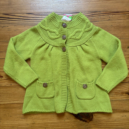 Shrimp & Grits Kids green high neck knit cape sweater SIZE 5