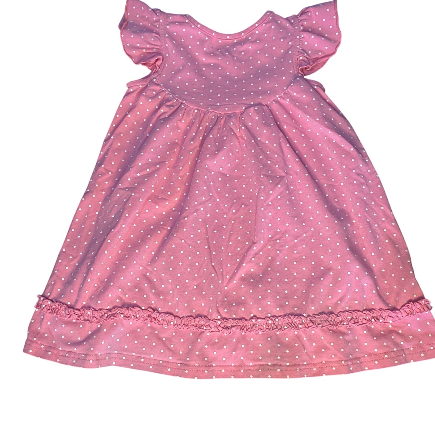 Lily & Londyn's pink polka dot ruffle cap sleeve girls dress SIZE 3T