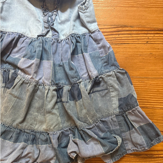 Nina & Nelli 90s denim patchwork tiered sleeveless dress SIZE 4T