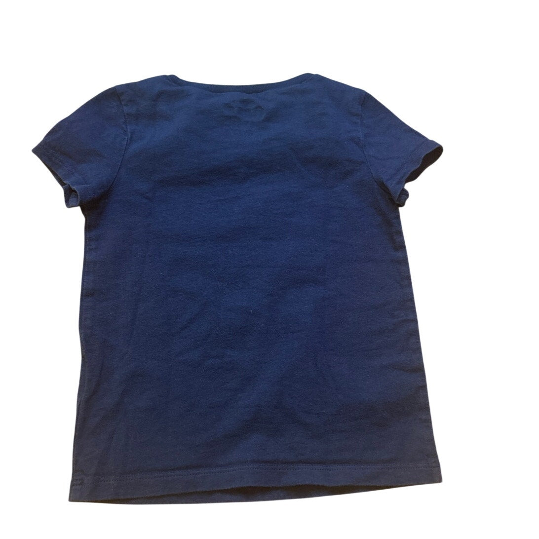 OshKosh B'gosh blue Paris Eiffel Tower croissant short sleeve shirt SIZE 2T