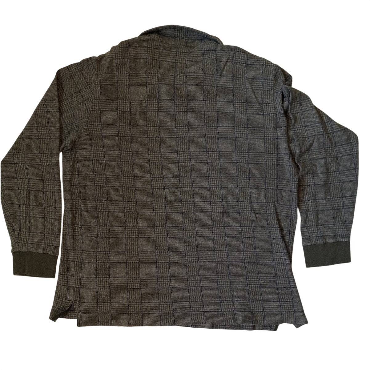 Ralph Lauren Polo Golf brown green plaid long sleeve polo shirt SIZE XL
