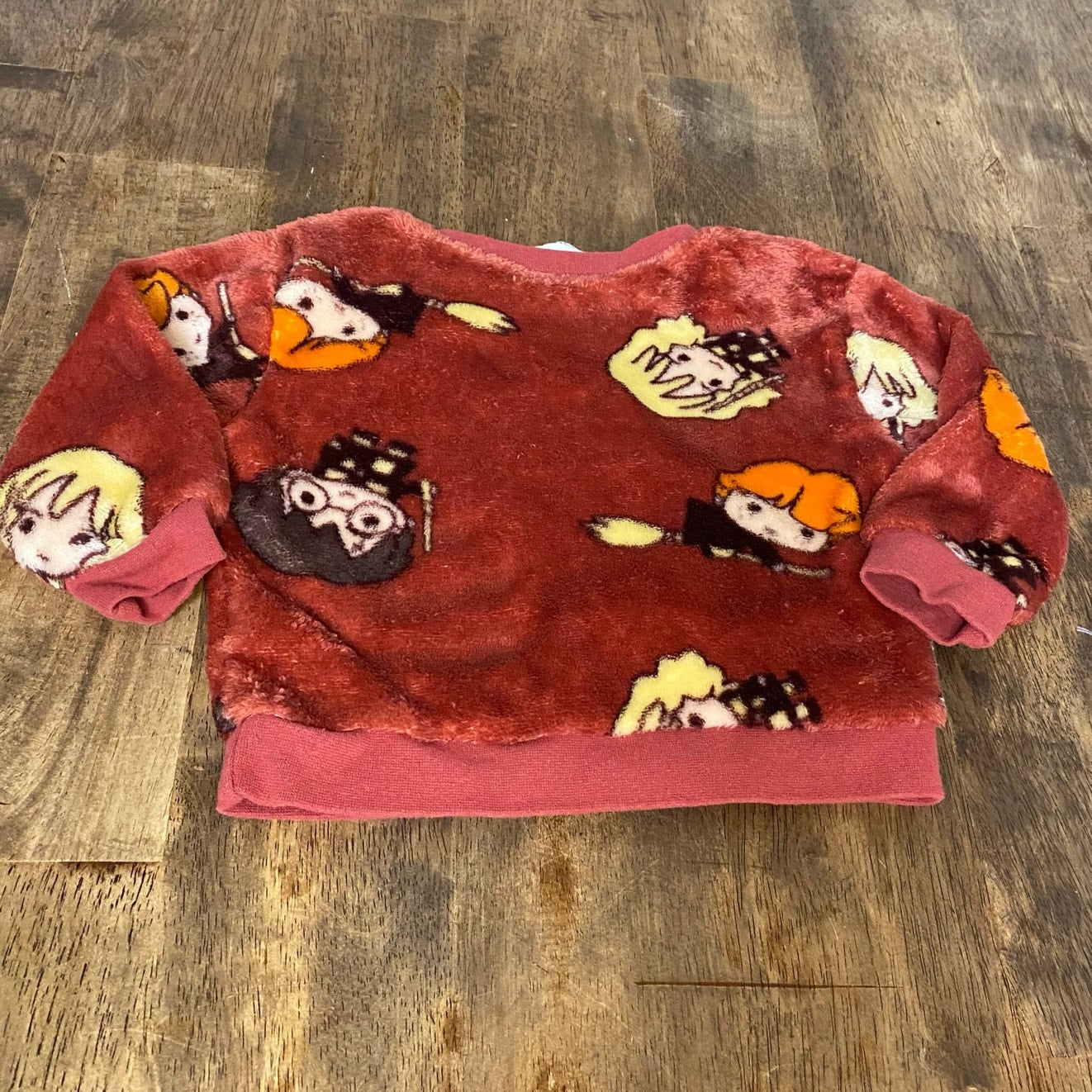 Harry Potter red fuzzy character pullover crew sweatshirt SIZE 12M