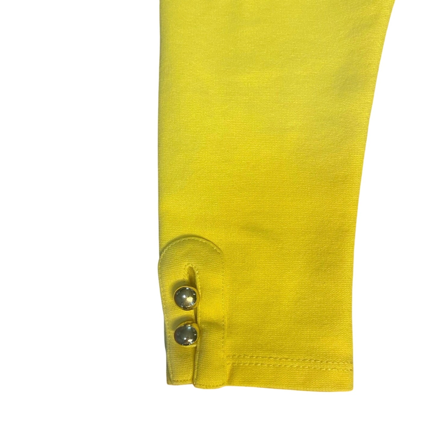 Janie and Jack yellow gold button bottom elastic waist stretch pants SIZE 18-24M