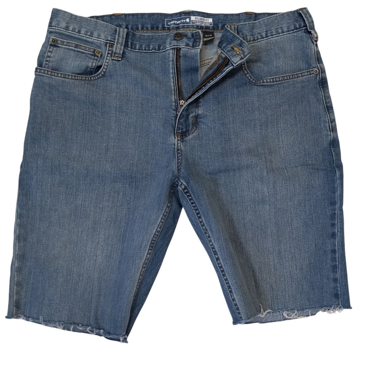 Carhartt medium wash cut off mens jean shorts SIZE 36