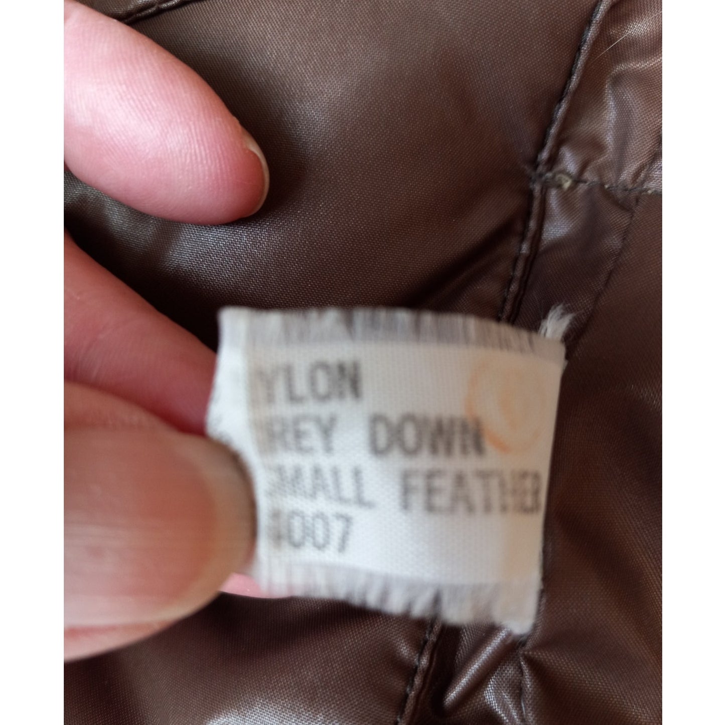 Vintage brown tan reversible down filled puffer vest SIZE S