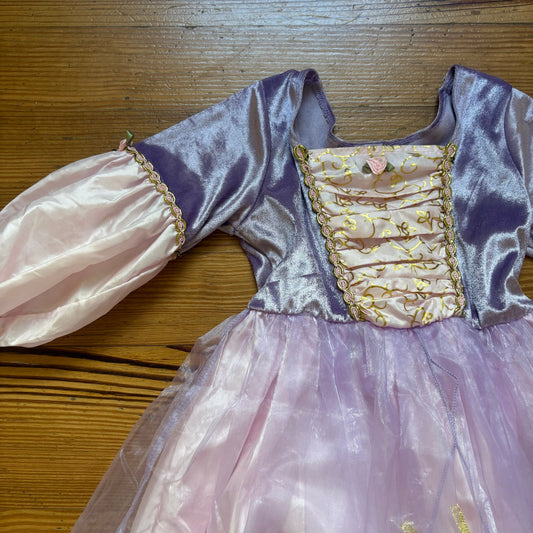 Disney Rupunzel purple pink velvet tulle floral princess dress SIZE 3-5