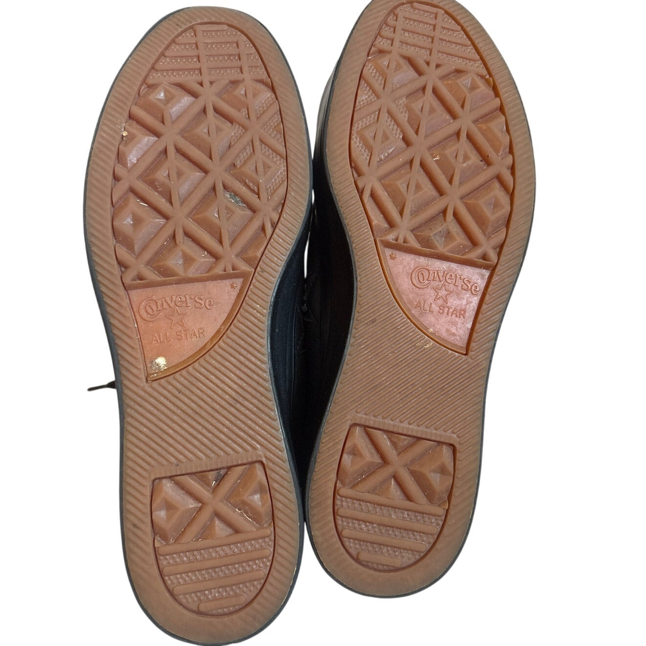 Converse All Star black leather platform low top lace sneakers SIZE 9