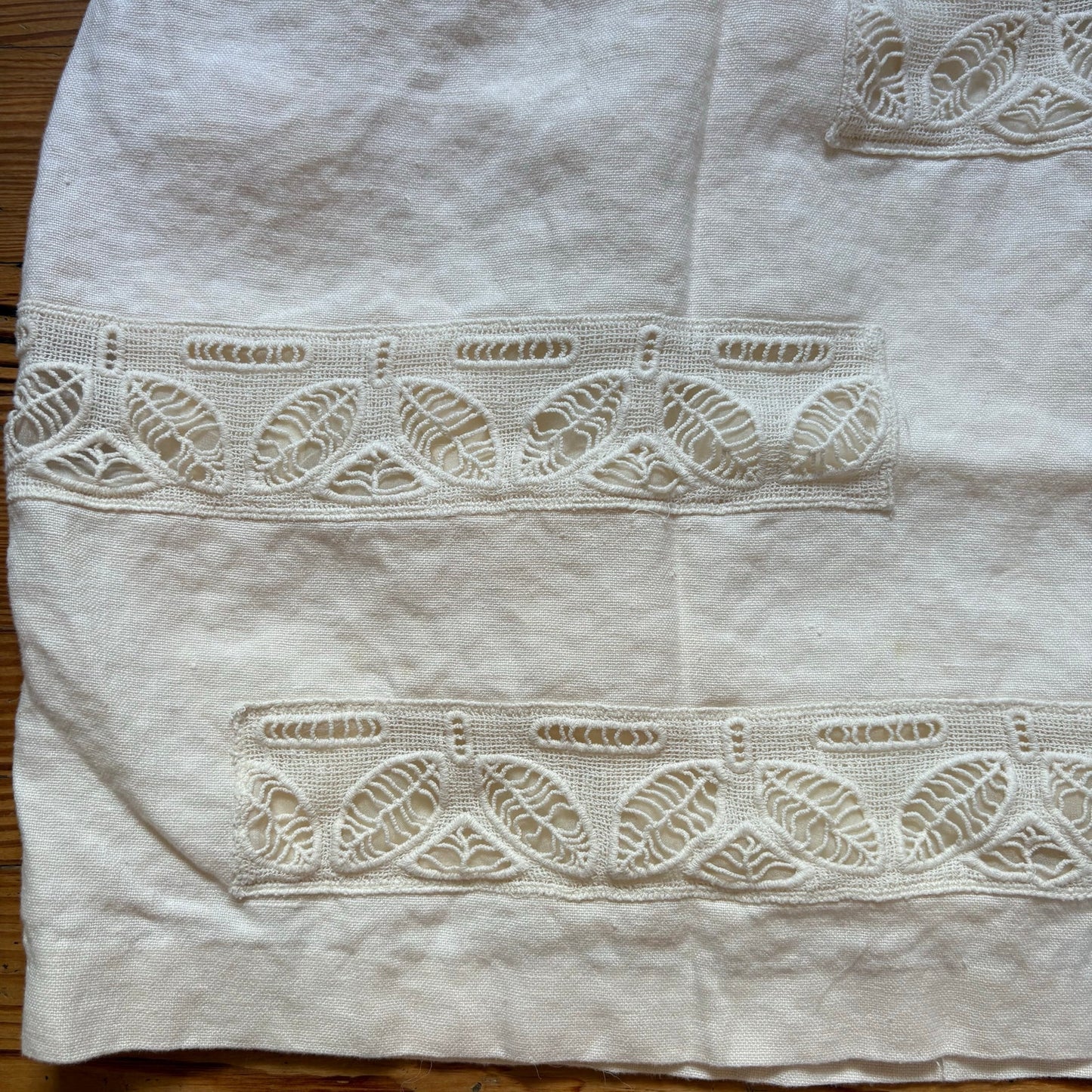 Anthropologie Moulinette Soeurs ivory linen mini skirt SIZE 0