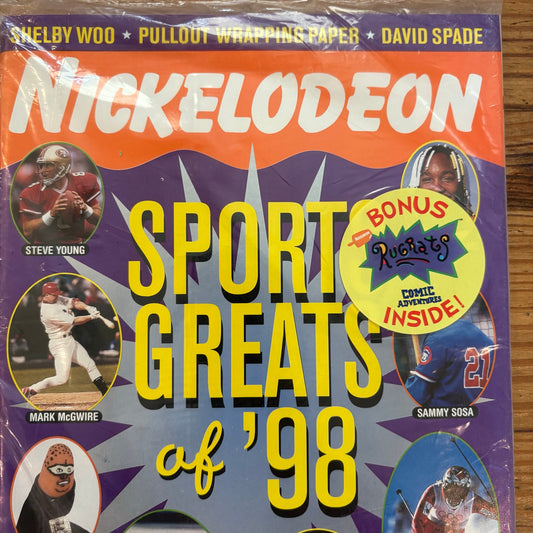 Nickelodeon December 1998 Sports Greats Rugrats sealed magazine pack