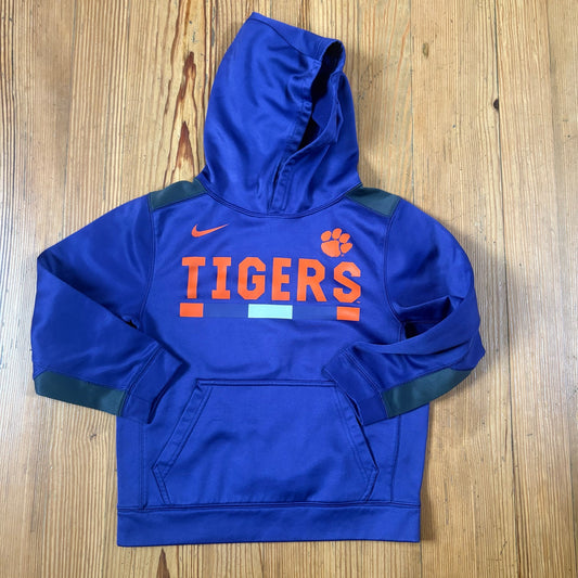 Nike Dri Fit Clemson Tigers purple performance kids hoodie sweatshirt SIZE S