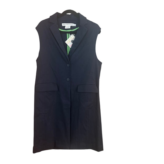 NWT Gretchen Scott Banker's dark navy blue sleeveless long vest SIZE L