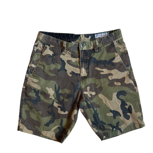 Volcom green black camo mens shorts SIZE 32