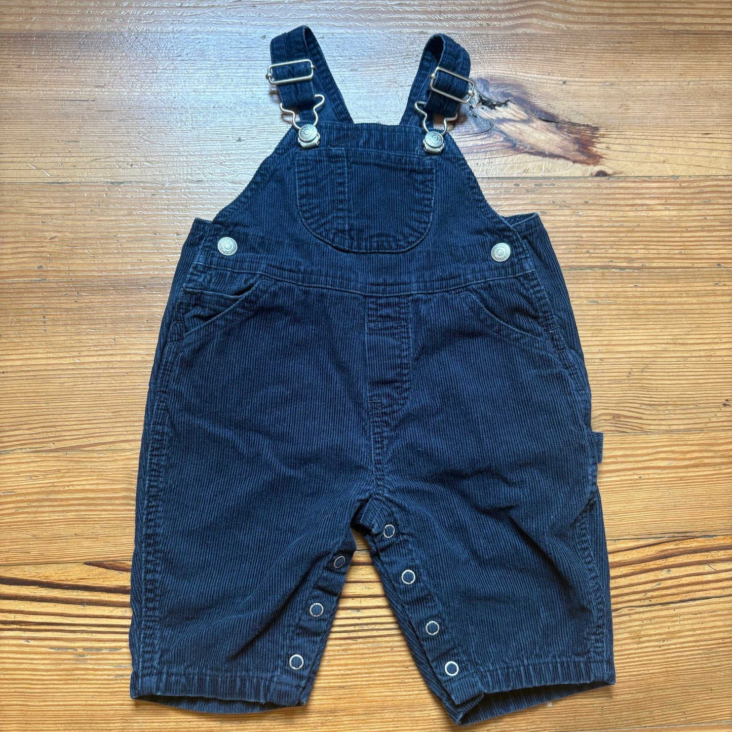 Gap dark blue corduroy adjustable toddler overall pants SIZE 3-6M