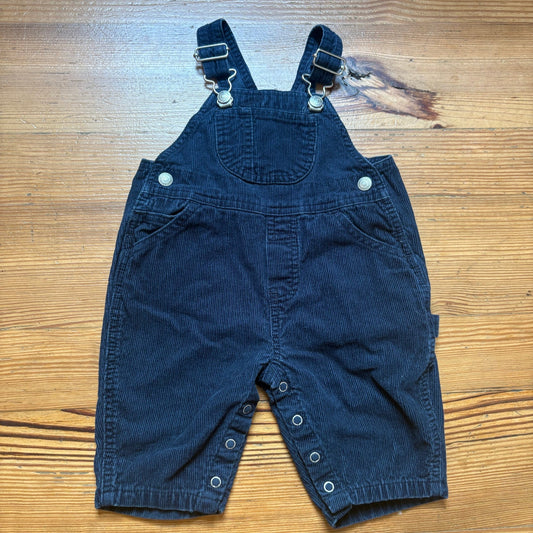 Gap dark blue corduroy adjustable toddler overall pants SIZE 3-6M