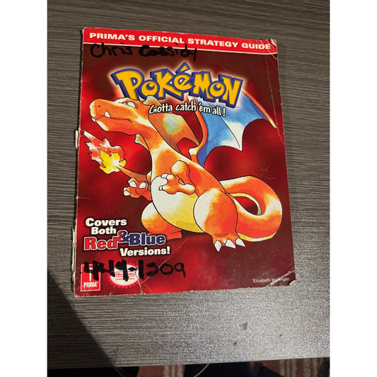 Pokemon Red & Blue Prima's Official Strategy Guide Charizard Cover - used